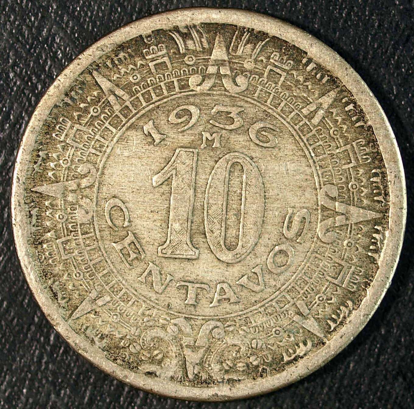 1936 Mexico 10 Centavos ☆☆ Circulated ☆☆ MO Mint ☆☆ 218