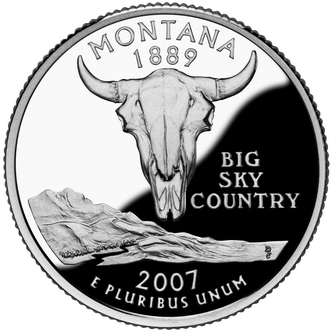 2007 S Montana State Silver Proof Quarter ☆☆ Great For Sets ☆☆