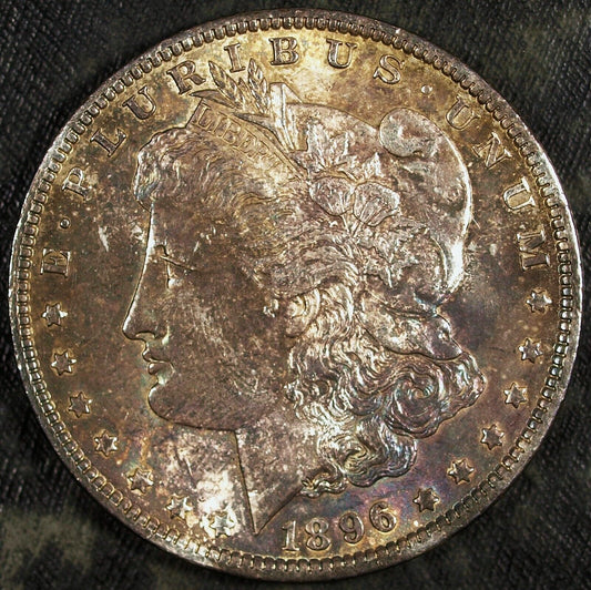 1896 P Morgan Silver Dollar ☆☆ Uncirculated Obverse Toned ☆☆ Great For Sets 201