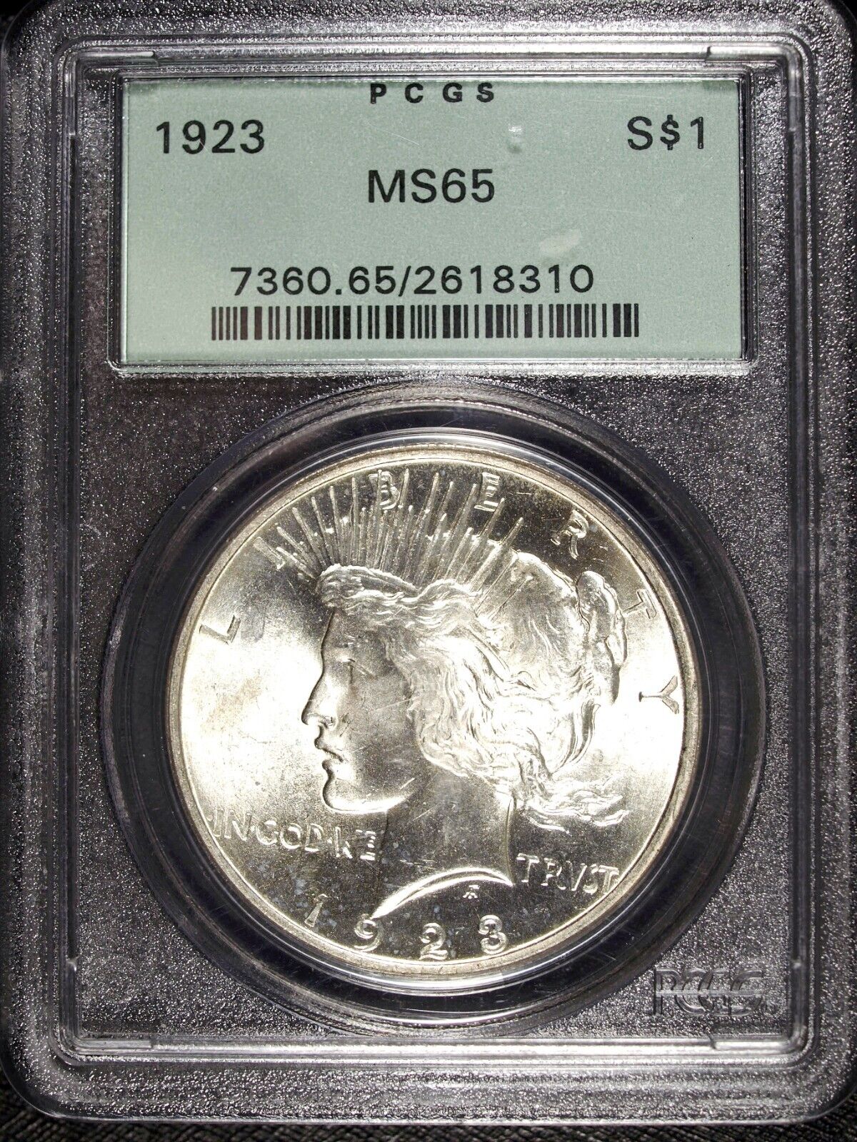 1923 P PCGS MS 65 Peace Silver Dollar ☆☆ Old Green Label ☆☆ Great For Sets 310