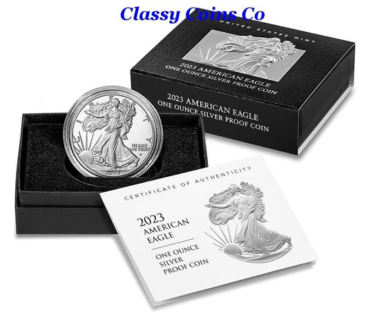 2023 W Proof American Silver Eagle ☆☆ COA/Box ☆☆ Great Collectible