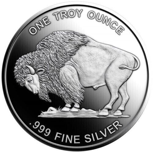 2-1 Ounce Mason Mint Silver Buffalo Indian Rounds .999 Fine 1 Troy Ounce Each ☆☆