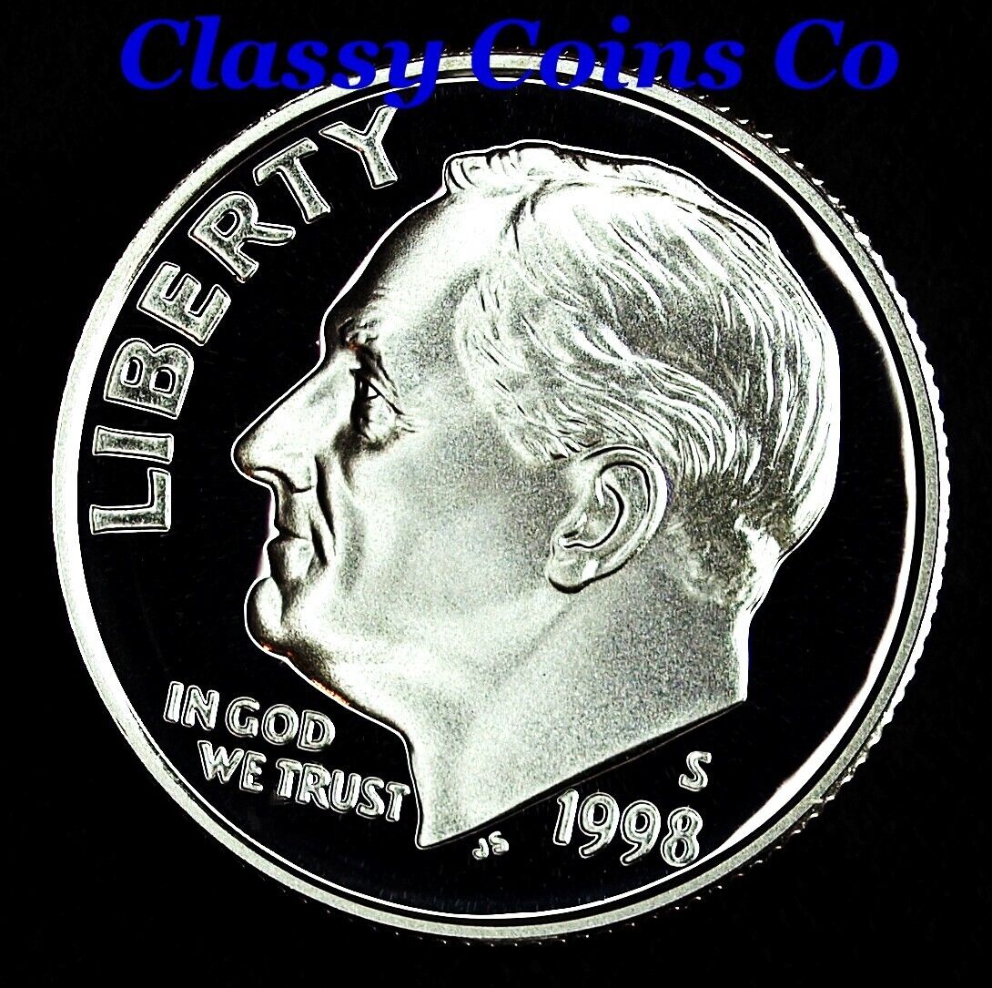 1998 S Clad Proof Roosevelt Dime ☆☆ Great for Sets ☆☆ Fresh Out of Proof Set