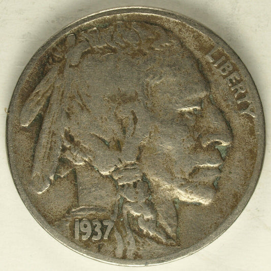 1937 D Buffalo Nickel ☆☆ Circulated ☆☆ Great Book Filler 303