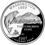 2007 S Washington State Silver Proof Quarter ☆☆ Great For Sets ☆☆
