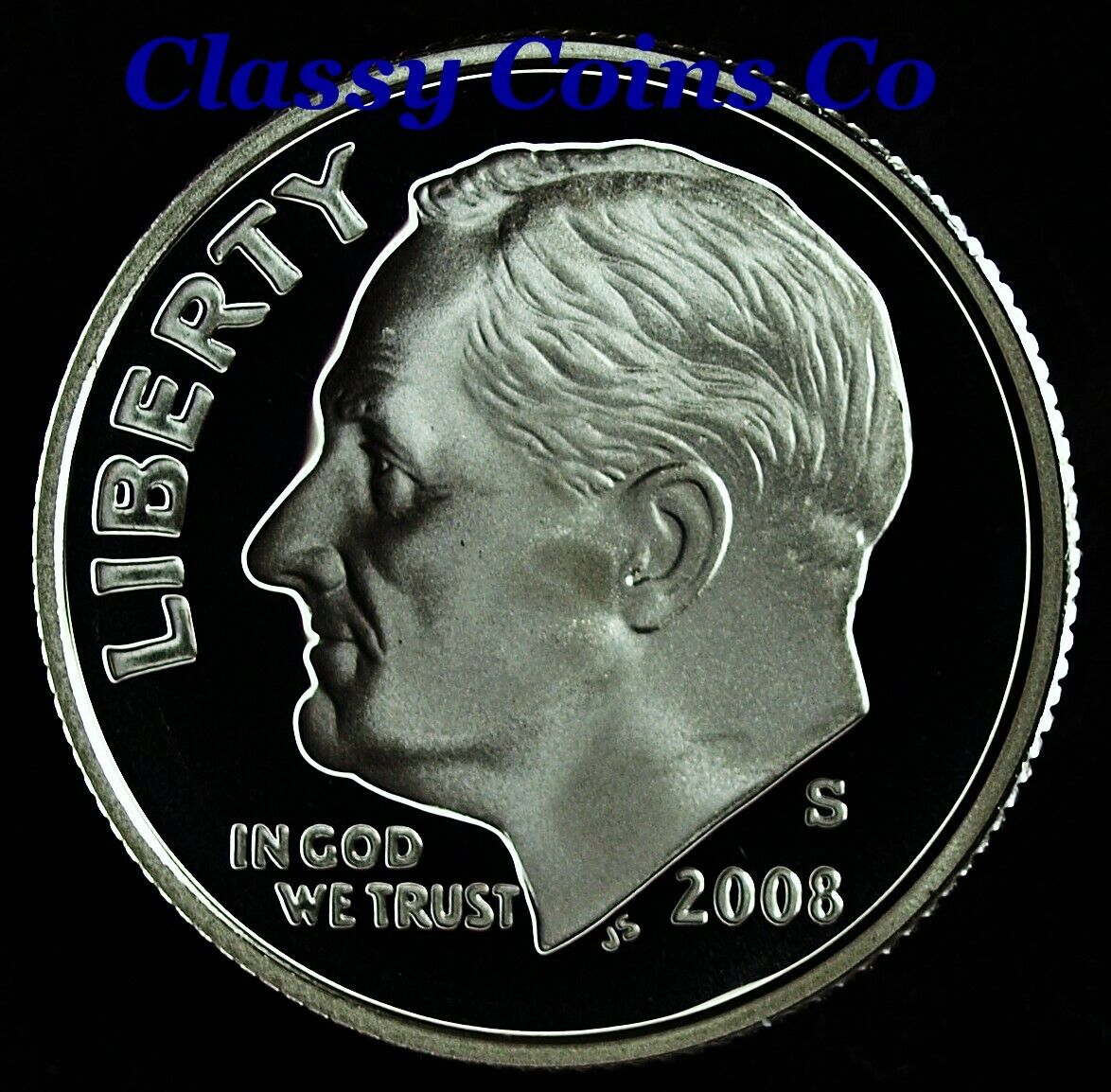 2008 S Silver Proof Roosevelt Dime ☆☆ Great for Sets ☆☆ Fresh Out of Proof Set