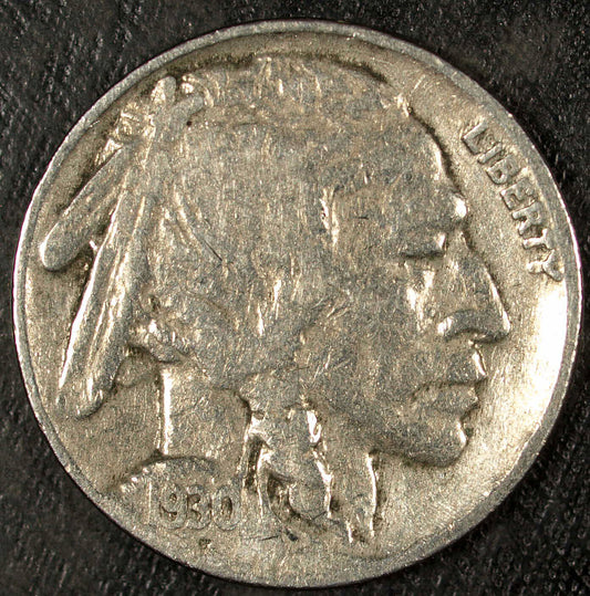 1930 P Buffalo Nickel ☆☆ Circulated ☆☆ Great Book Filler 213