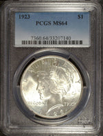 1923 P PCGS MS 64 Peace Silver Dollar ☆☆ UnCirculated ☆☆ Great Set Filler 140
