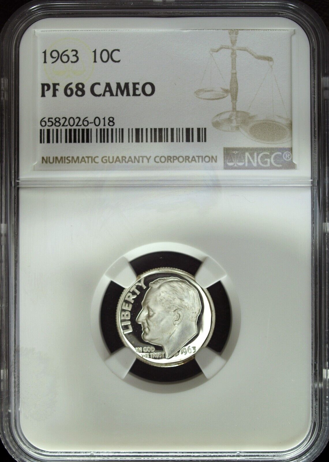 1963 NGC Proof 68 Cameo Roosevelt Silver Dime ☆☆ Great For Sets ☆☆ 018