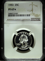 1953 NGC Proof 67 Star Washington Silver Quarter ☆☆ Great For Sets ☆☆ 007