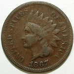 1867 Indian Head Circulated Cent ☆☆ Great Set Filler ☆☆ 292