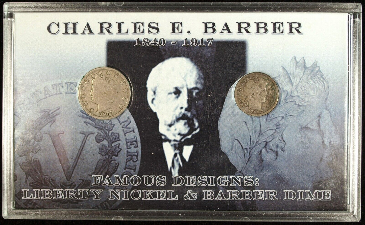 Charles E. Barber Liberty Nickel & Silver Barber Dime ☆☆ Great Collectible