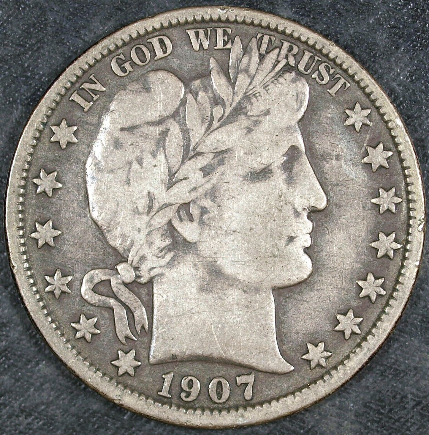 1907 O Barber Silver Half Dollar ☆☆ Circulated ☆☆ Great For Sets 504