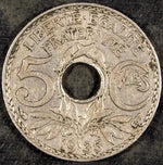 1935 France 5 Centimes World Coin ☆☆ Circulated ☆☆ 469