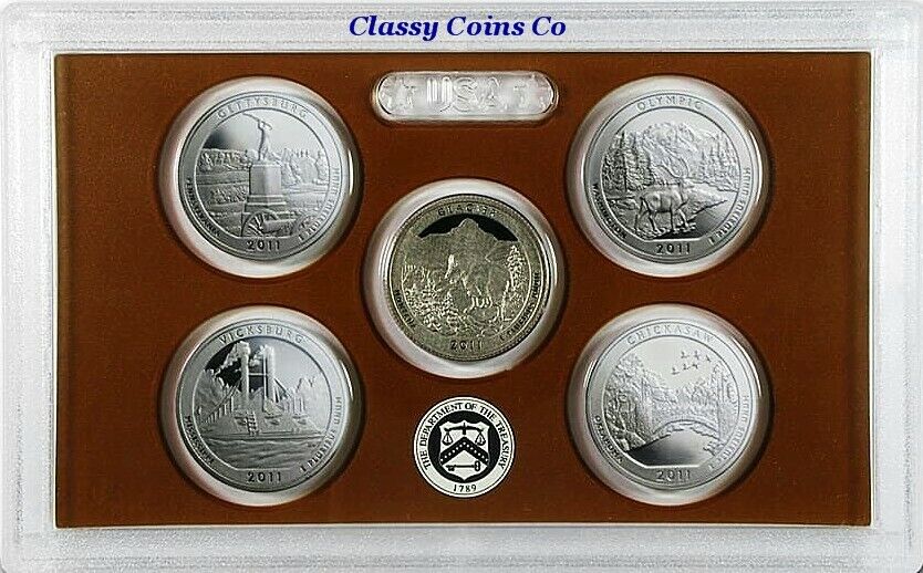 2011 S US Clad Proof Set ☆☆ 14 Coins ☆☆ ATB Quarters ☆☆ OGP & COA