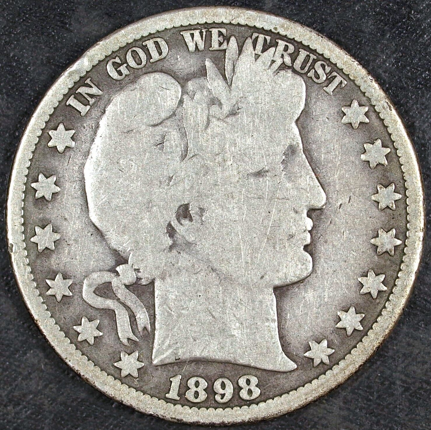 1898 O Barber Silver Half Dollar ☆☆ Circulated ☆☆ Great For Sets 205