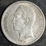1945 Venezuela Un Bolivar Silver World Coin ☆☆ Circulated ☆☆ 466