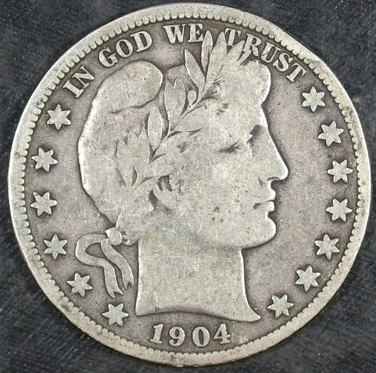 1904 S Barber Silver Half Dollar ☆☆ Circulated ☆☆ Great For Sets 402