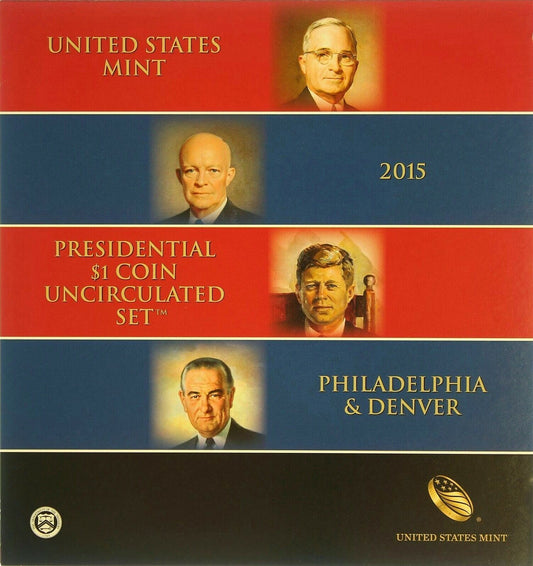 2015 P & D Presidential Uncirculated Dollars ☆☆ US Mint Set ☆☆ 8 Coins ☆☆