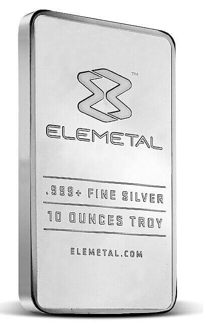 10 Ounce Elemental Cast Silver Bar .999 ☆☆ Sealed Bars