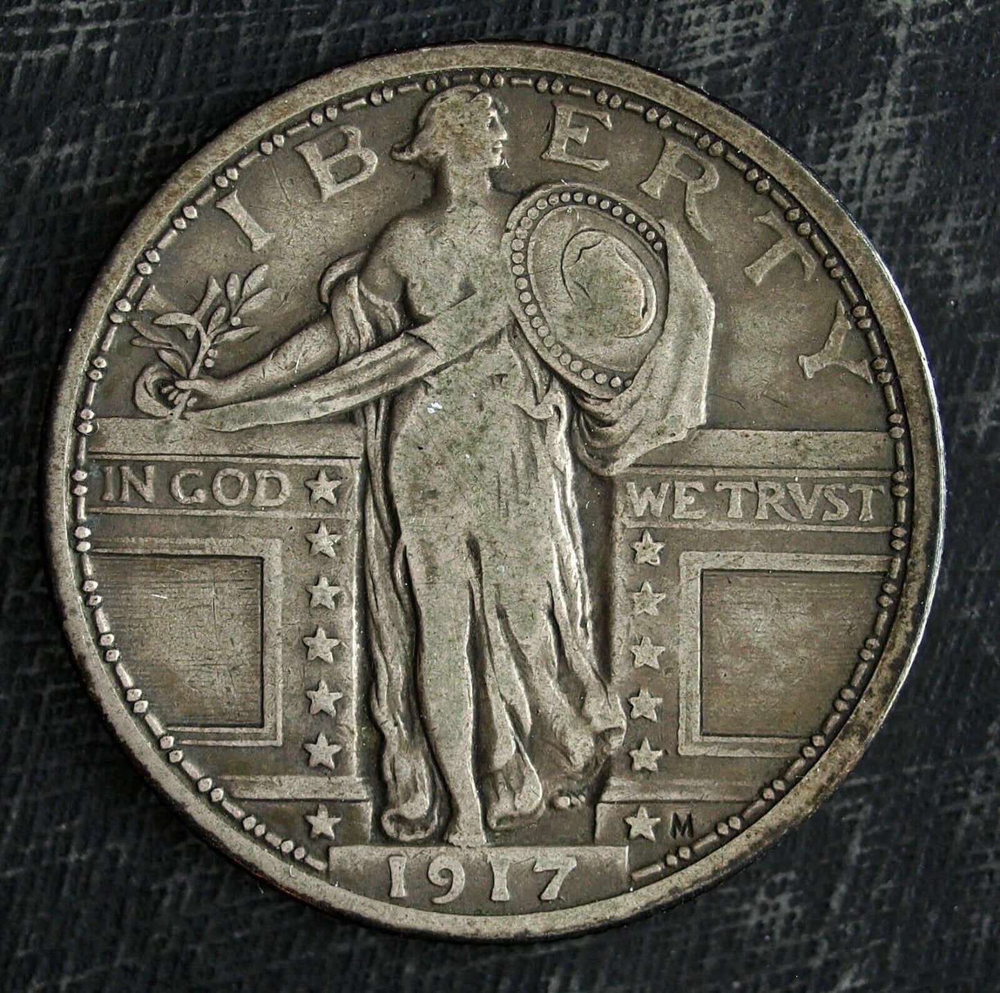1917 P Type 1 Standing Liberty Silver Quarter ☆☆ Circulated ☆☆Great Filler 012