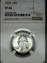 1953 NGC Proof 64 Washington Silver Quarter ☆☆ Great Set Builder ☆☆ 004