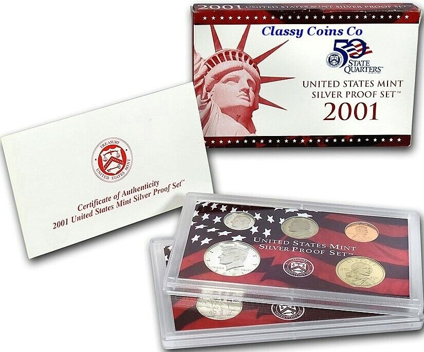 2001 S US Silver Proof Set ☆☆ Great For Sets ☆☆ 10 Proof Coins ☆☆