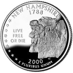 2000 S New Hampshire State Clad Proof Washington Quarter ☆☆ Great Collectible ☆