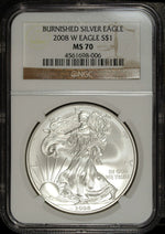 2008 W NGC MS 70 Burnished Silver Eagle ☆☆ West Point ☆☆ Great Set Builder 006