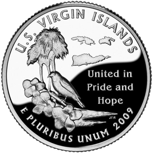 2009 S US Virgin Island Clad Proof Quarter ☆☆ US Territories ☆☆ Great For Sets