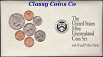 1992 P & D US Mint Set ☆☆ 10 Coins ☆☆ Envelope/COA ☆☆ Blister Packs