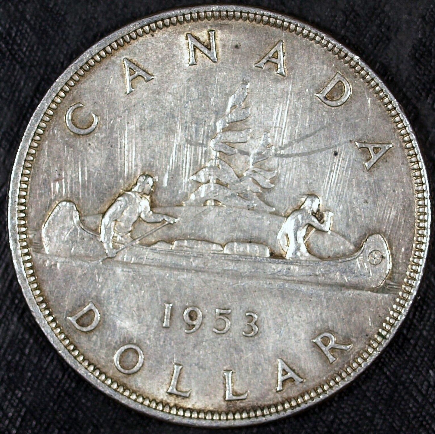 1953 Canada Queen Elizabeth II Silver Dollar ☆☆ Circulated ☆☆ Great For Sets 606