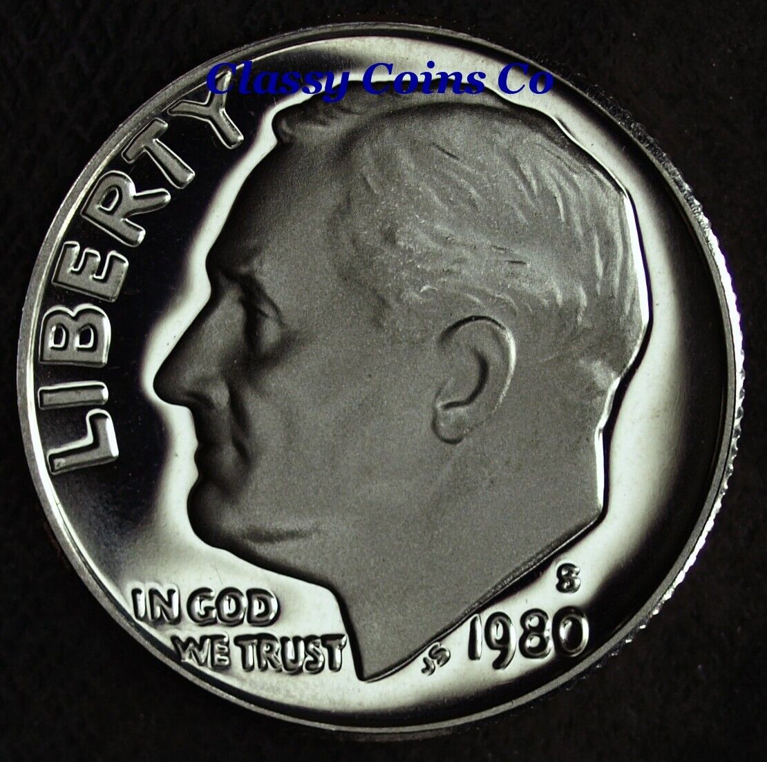 1980 S Clad Proof Roosevelt Dime ☆☆ Great For Sets ☆☆ Fresh Out of Proof Set