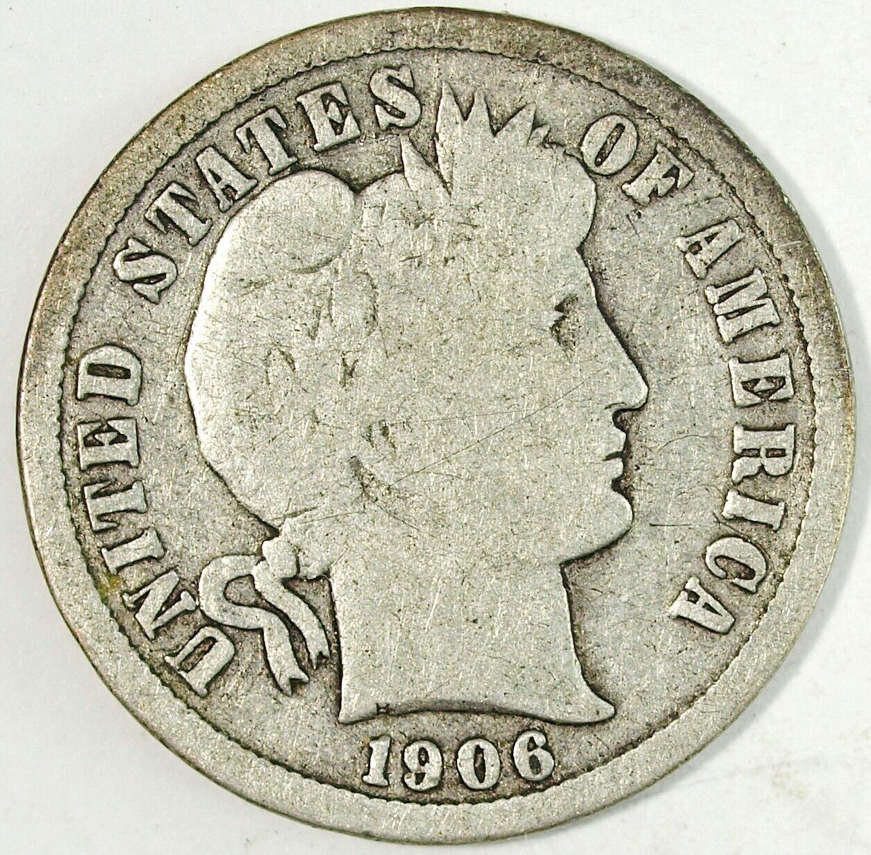 1906 S Barber Silver Dime ☆☆ Circulated ☆☆ Great Set Filler 506