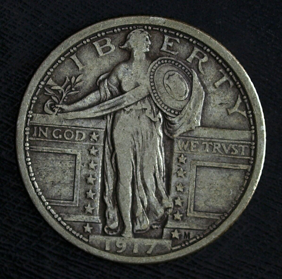 1917 P Type 1 Standing Liberty Silver Quarter ☆☆ Circulated ☆☆Great Book Filler