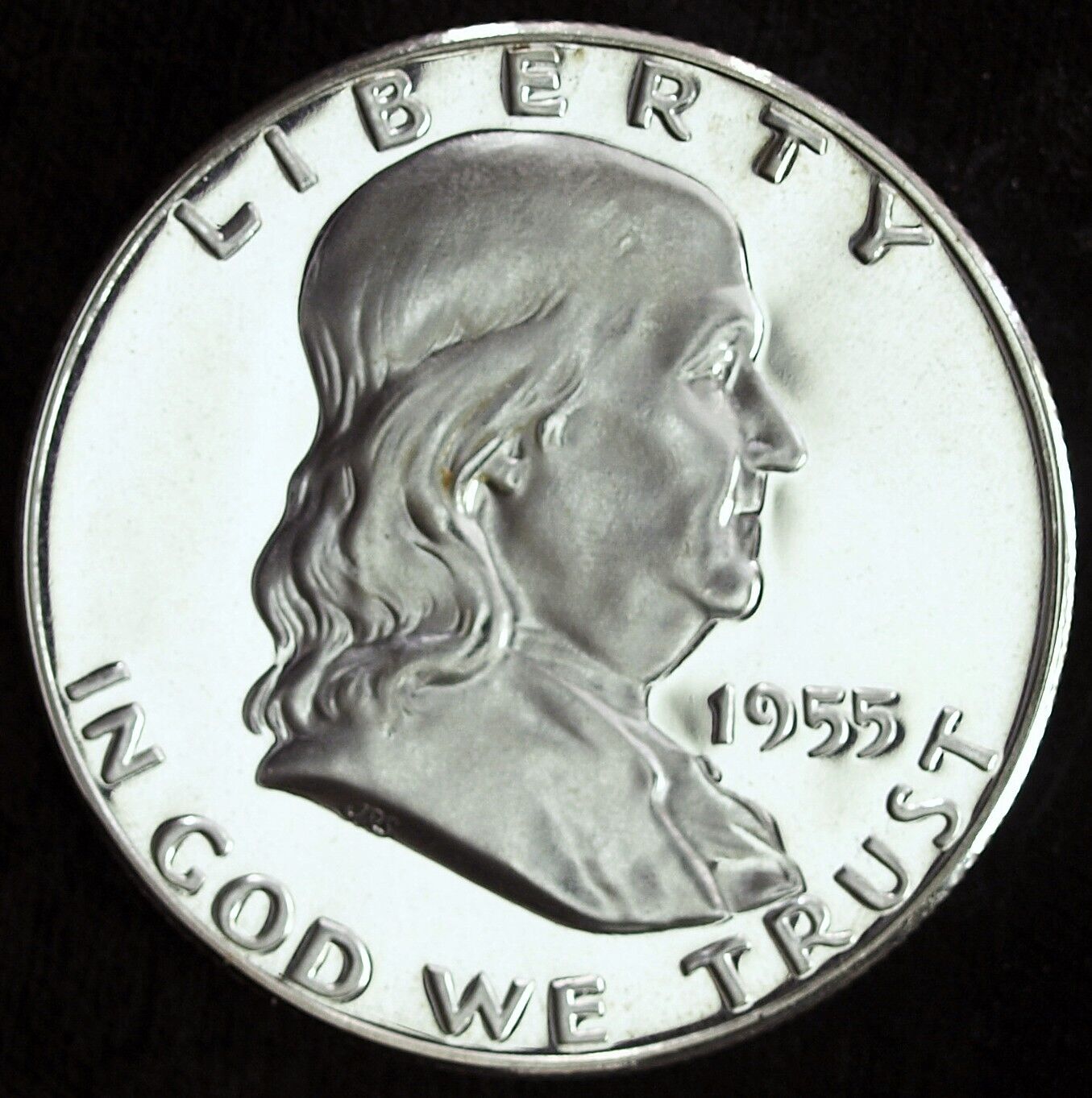 1955 Proof Franklin Silver Half Dollar ☆☆ Light Cameos ☆☆ Great Collectible 100