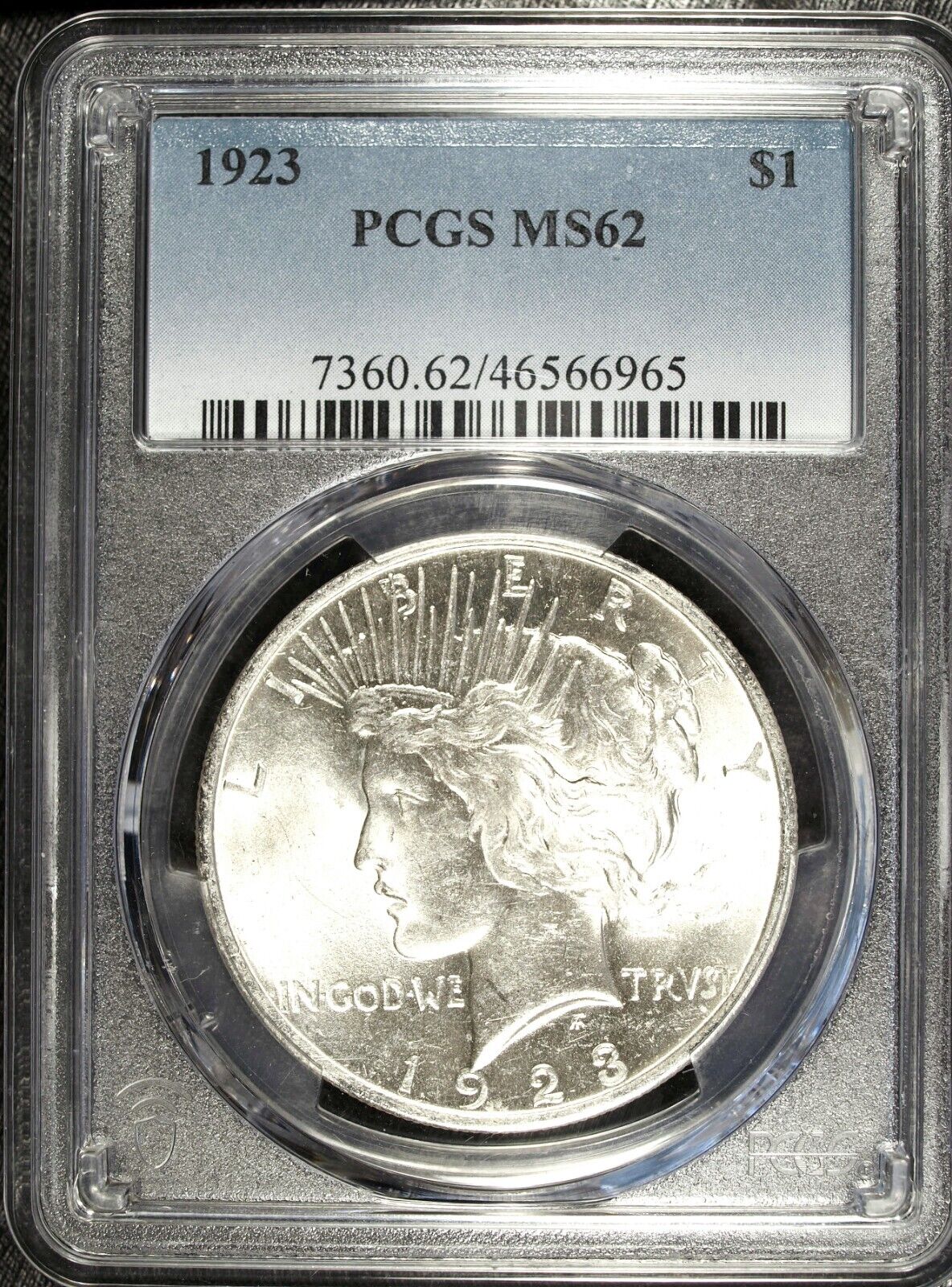 1923 P PCGS MS 62 Peace Silver Dollar ☆☆ Bright White ☆☆ 965