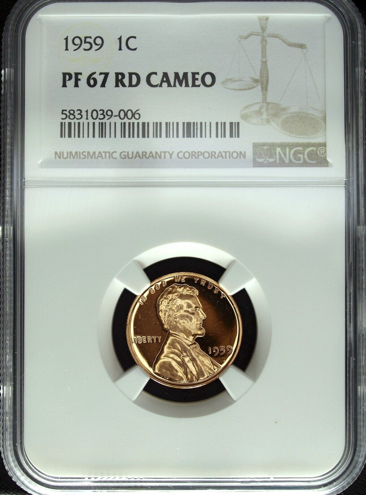 1959 NGC PF 67 Red Cameo Lincoln Cent ☆☆ Flashy Red Mirrors ☆☆ 006
