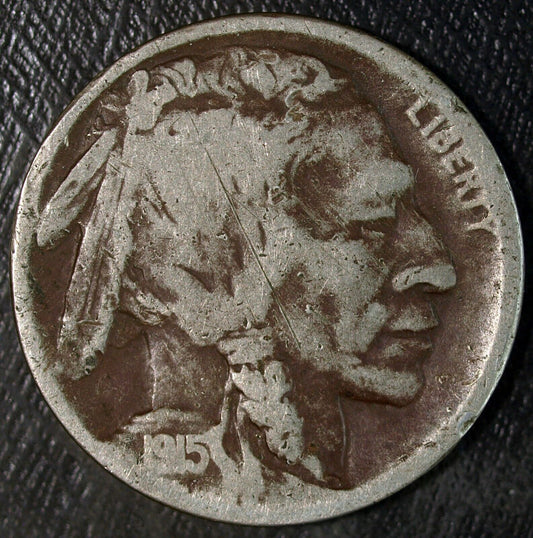 1915 D Buffalo Nickel ☆☆ Circulated ☆☆ Great Set Filler 354