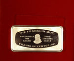 1973 The Franklin Mint Solid Sterling Silver Ingot 1000 Grain  ☆☆