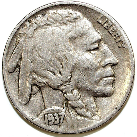 1937 P Buffalo Nickel ☆☆ Circulated ☆☆ Great Book Filler 154