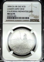 1894 CA HK-262 NGC MS 62 PL California Midwinter Expo ☆☆ Lauer's Expo View