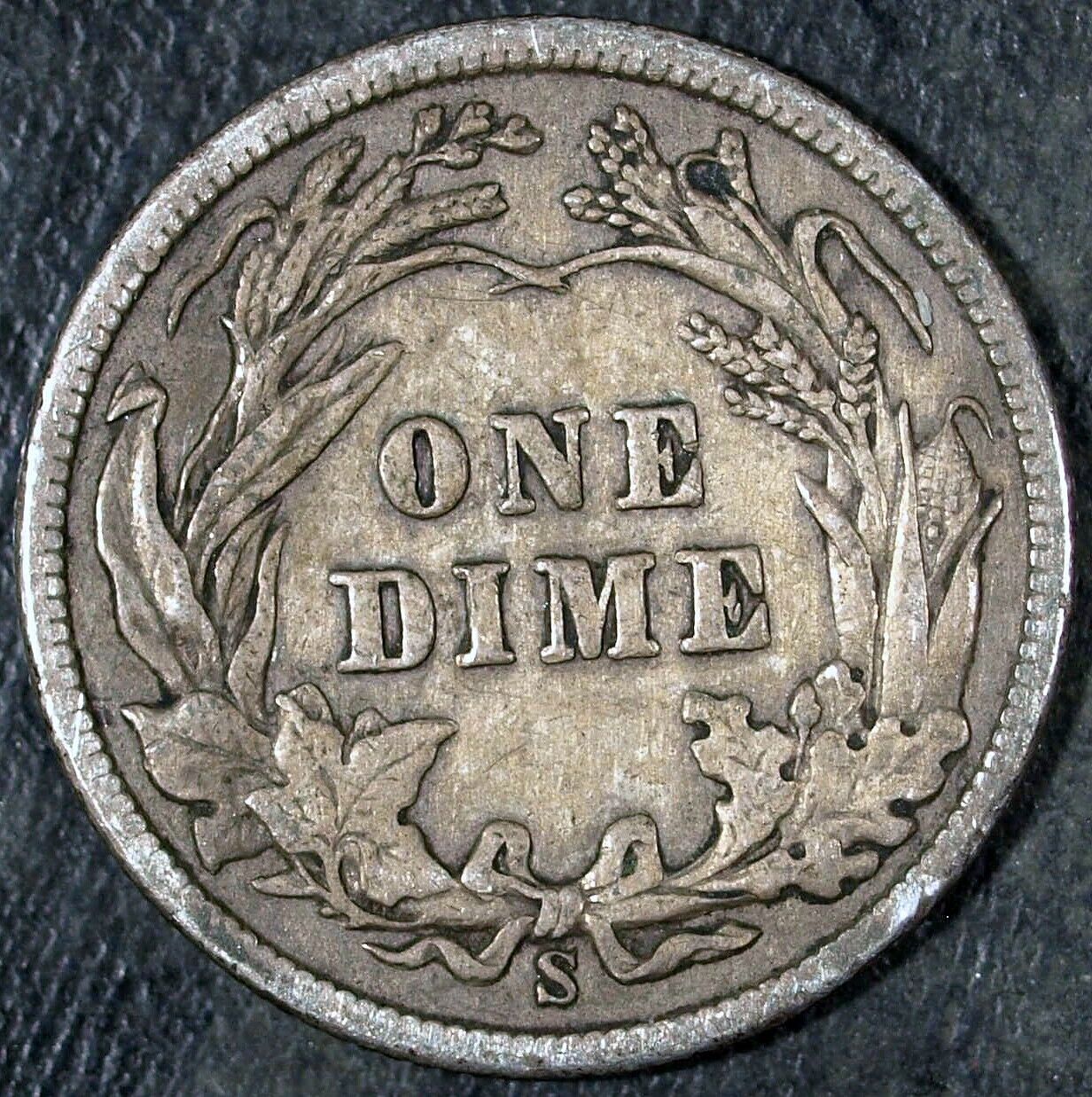 1911 S Barber Silver Dime ☆☆ Circulated ☆☆ Great Set Filler 310