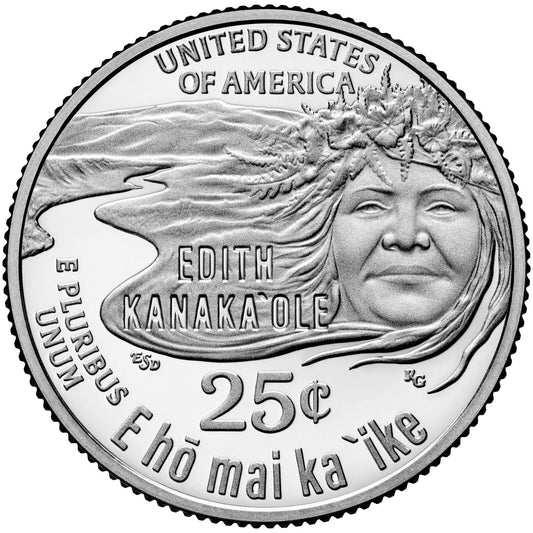 2023 S Clad Proof Edith Kanakaʻole American Women Quarter ☆☆ Great For Sets