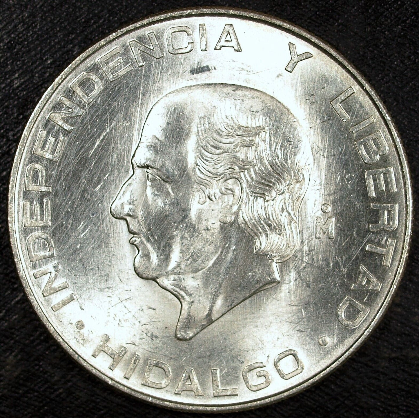 1955 Mexico Cinco 5 Pesos Silver Hidalgo Uncirculated ☆☆ 127