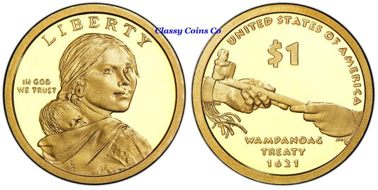 2011 S Proof Sacagawea Native American Dollar ☆☆ Wampanoag Treay 1621