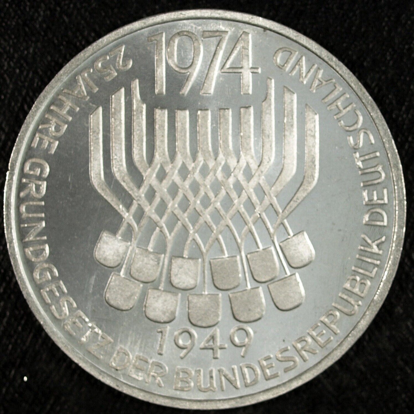 1974 "F" Silver German 5 Deutsche Mark  ☆☆ 25th Anniv. ☆☆ Great For Sets 505