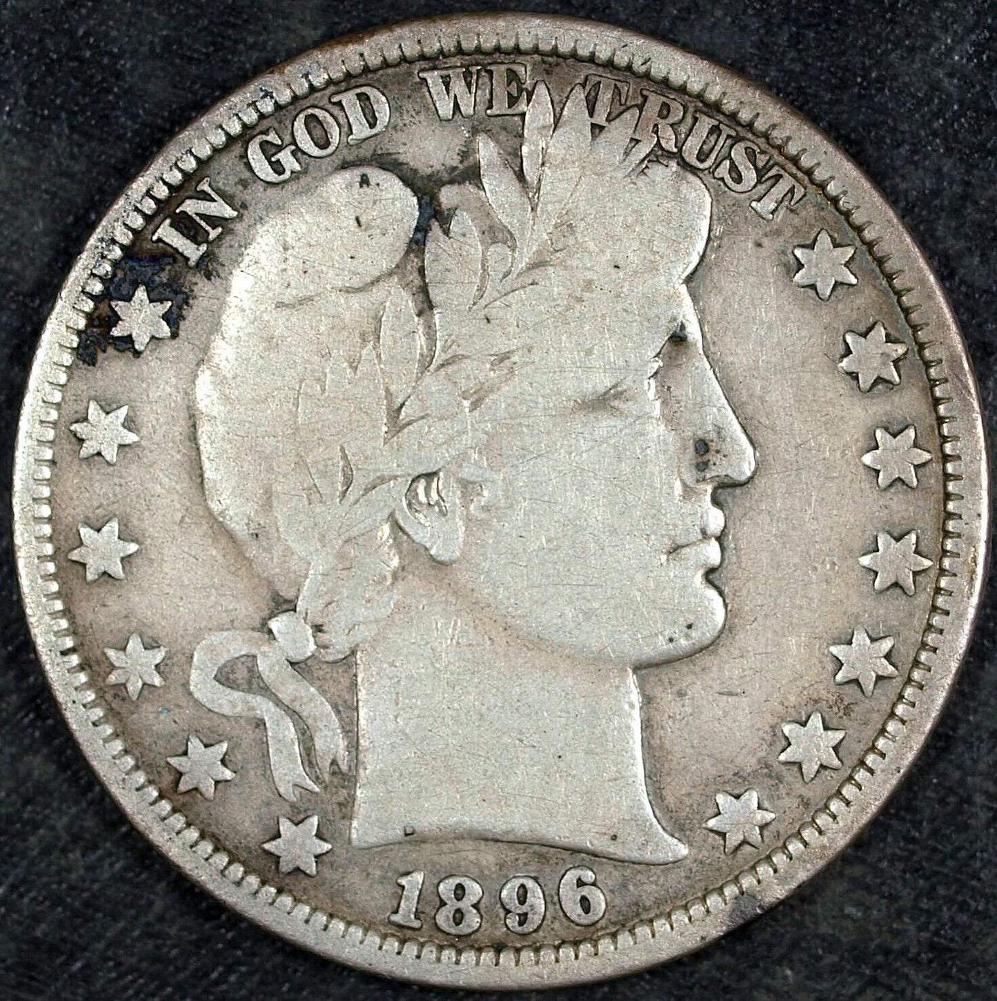1896 O Barber Silver Half Dollar ☆☆ Circulated ☆☆ Great For Sets 203
