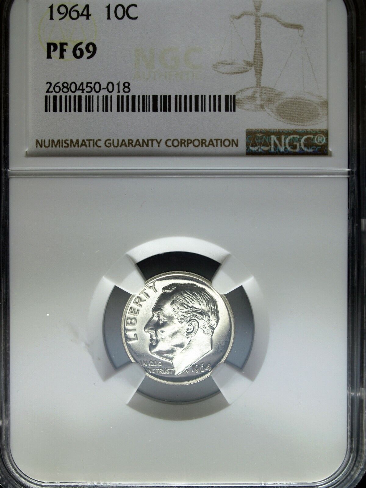 1964 NGC Proof 68 Roosevelt Silver Dime ☆☆ Great for Sets ☆☆ 018
