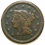 1848 Braided Hair Large Cent Piece ☆☆ Circulated ☆☆☆☆ Great Set Filler 107